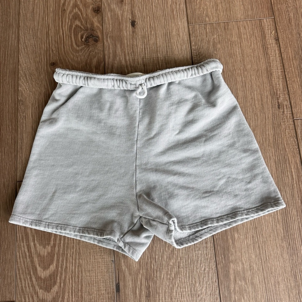 Joah Brown High Waist Lounge Shorts in Light Gray